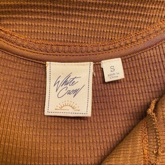 White Crow Oversized Snap Button Waffle Thermal Top S - Picture 6 of 9